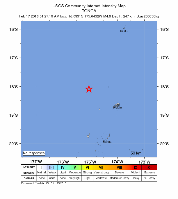 Did You Feel It? map: shaking reported by the public