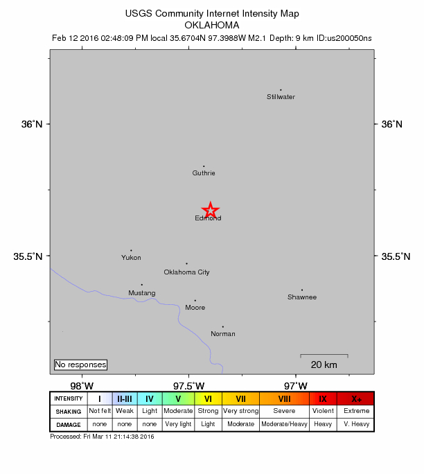 Did You Feel It? map: shaking reported by the public