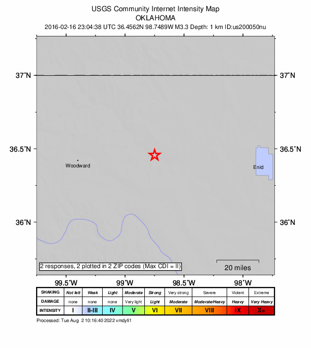 Did You Feel It? map: shaking reported by the public