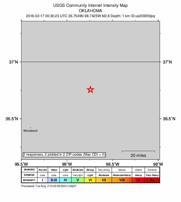 Did You Feel It? map: shaking reported by the public