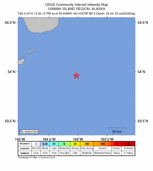 Did You Feel It? map: shaking reported by the public