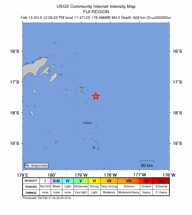 Did You Feel It? map: shaking reported by the public