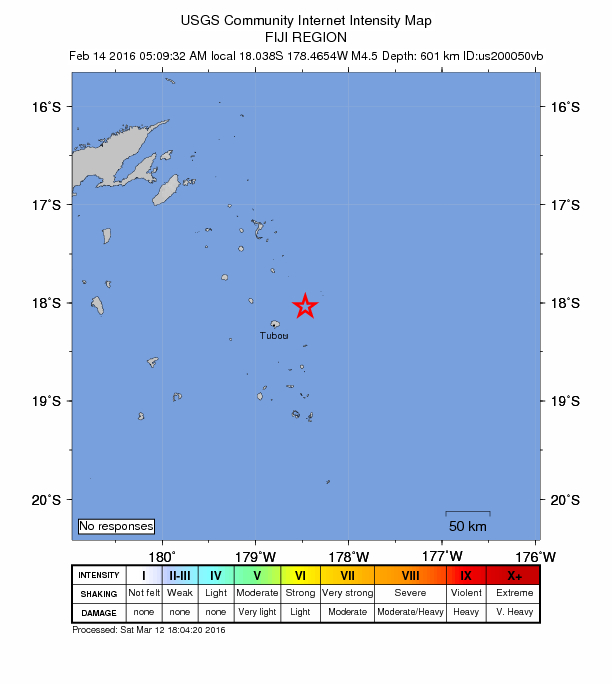 Did You Feel It? map: shaking reported by the public