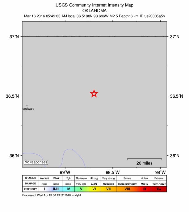 Did You Feel It? map: shaking reported by the public