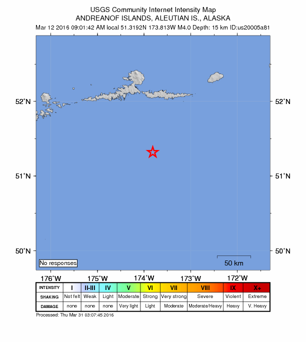 Did You Feel It? map: shaking reported by the public