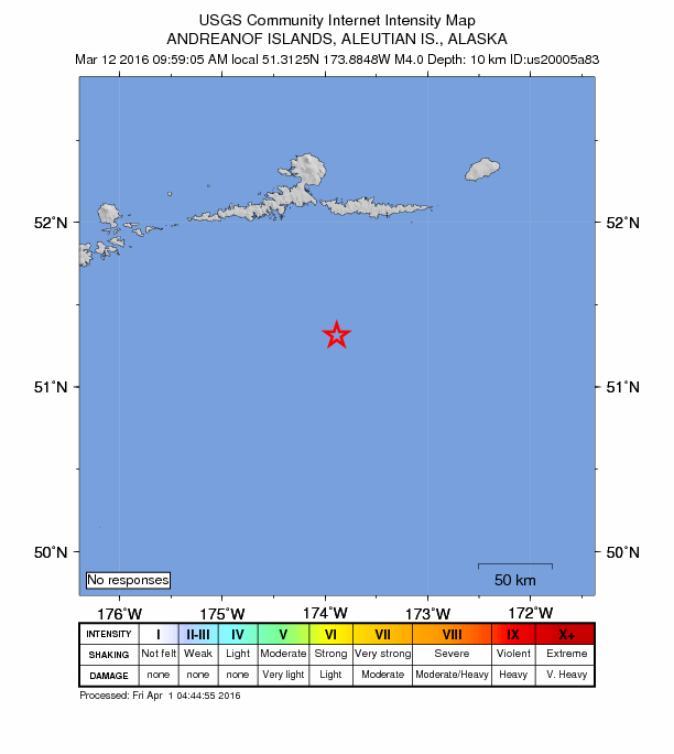 Did You Feel It? map: shaking reported by the public