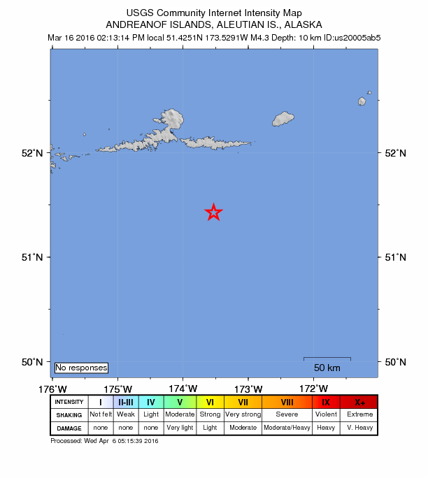 Did You Feel It? map: shaking reported by the public