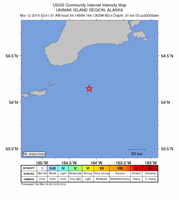 Did You Feel It? map: shaking reported by the public