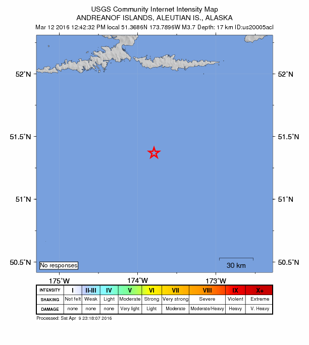 Did You Feel It? map: shaking reported by the public