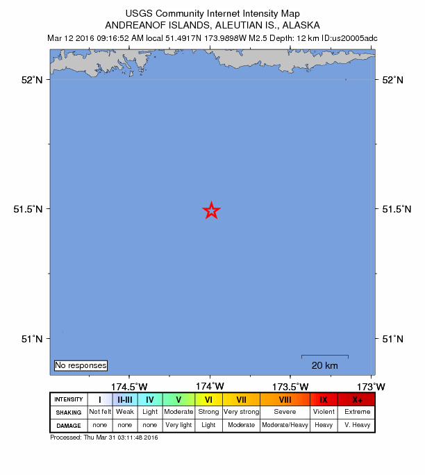 Did You Feel It? map: shaking reported by the public