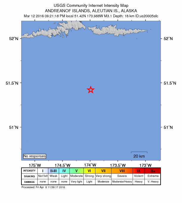 Did You Feel It? map: shaking reported by the public