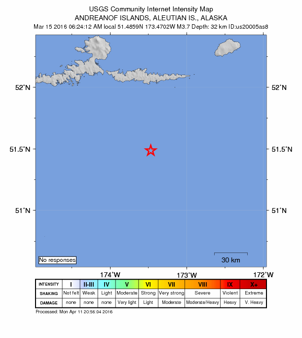 Did You Feel It? map: shaking reported by the public