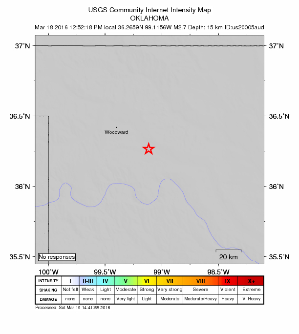 Did You Feel It? map: shaking reported by the public