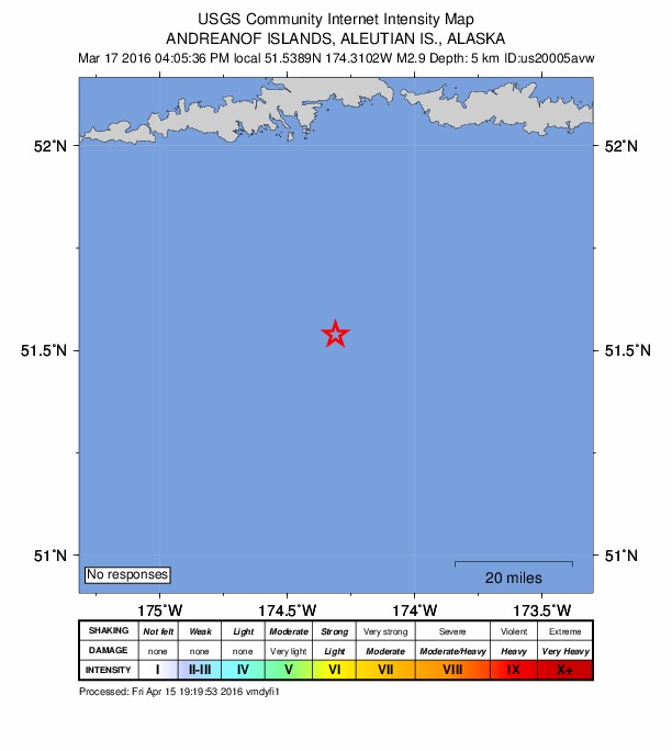 Did You Feel It? map: shaking reported by the public