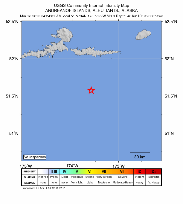 Did You Feel It? map: shaking reported by the public
