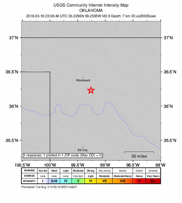 Did You Feel It? map: shaking reported by the public