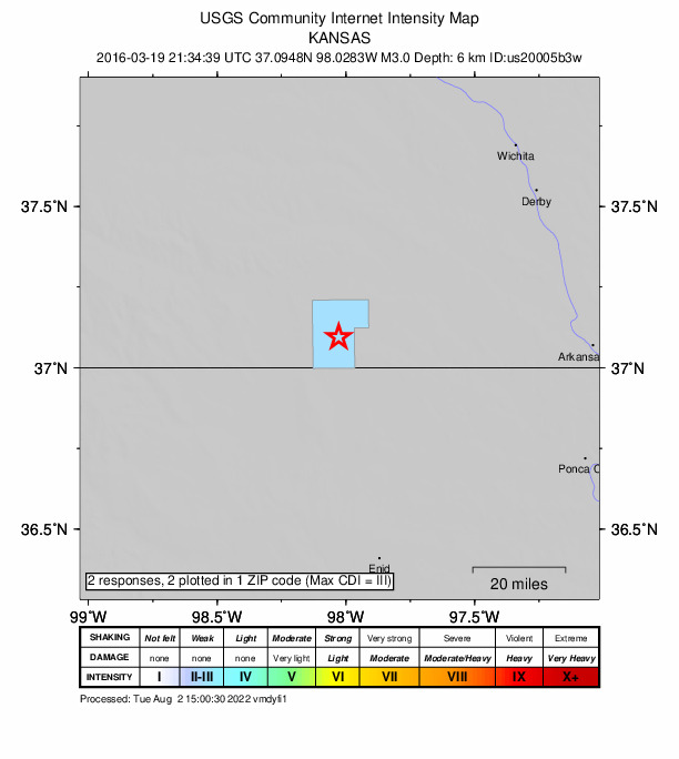 Did You Feel It? map: shaking reported by the public