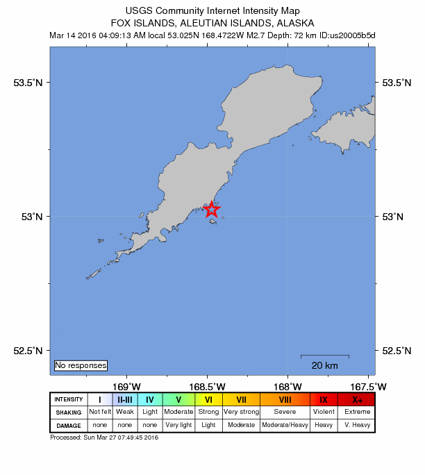 Did You Feel It? map: shaking reported by the public