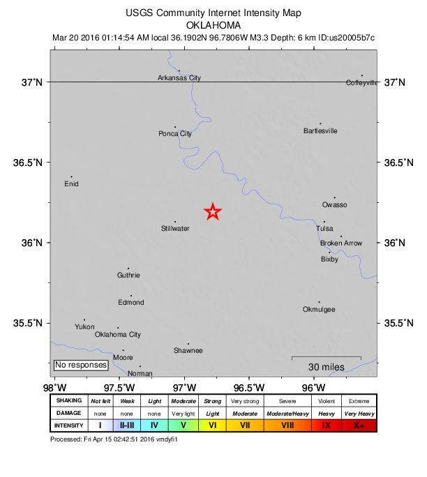 Did You Feel It? map: shaking reported by the public