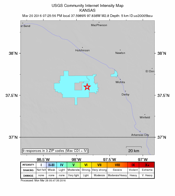 Did You Feel It? map: shaking reported by the public