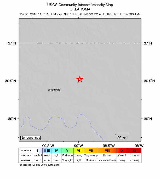 Did You Feel It? map: shaking reported by the public