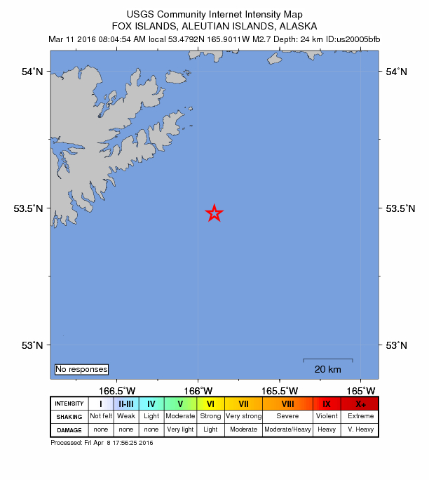 Did You Feel It? map: shaking reported by the public