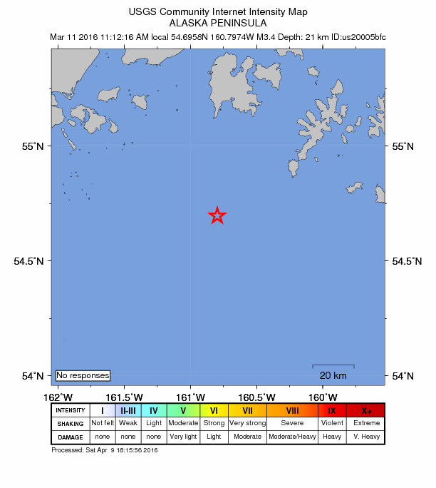 Did You Feel It? map: shaking reported by the public
