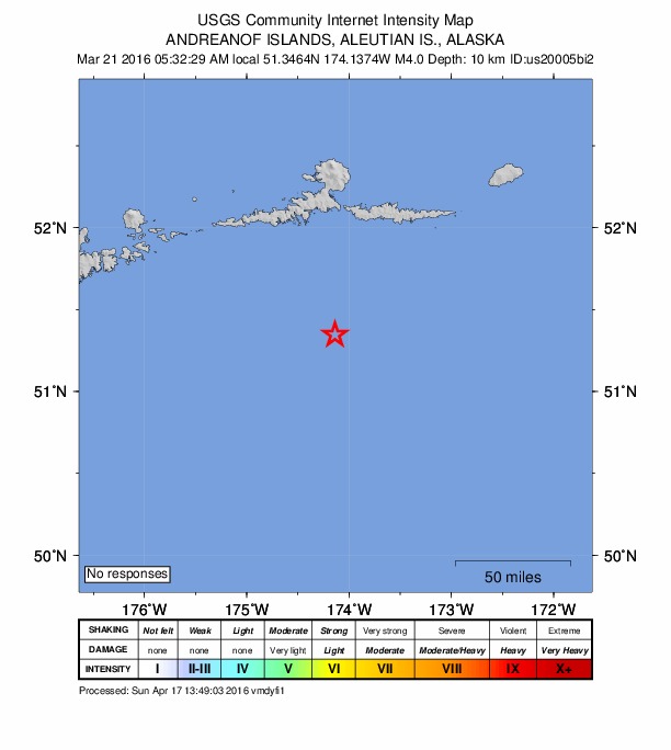 Did You Feel It? map: shaking reported by the public