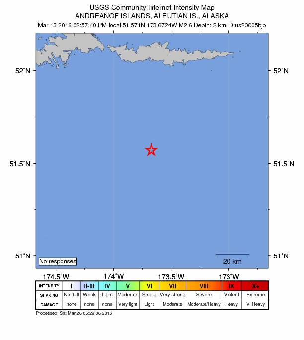Did You Feel It? map: shaking reported by the public