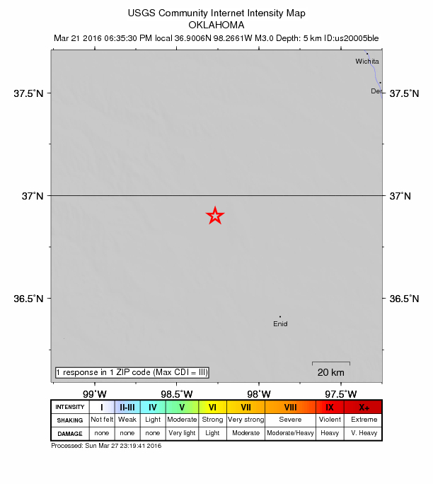 Did You Feel It? map: shaking reported by the public