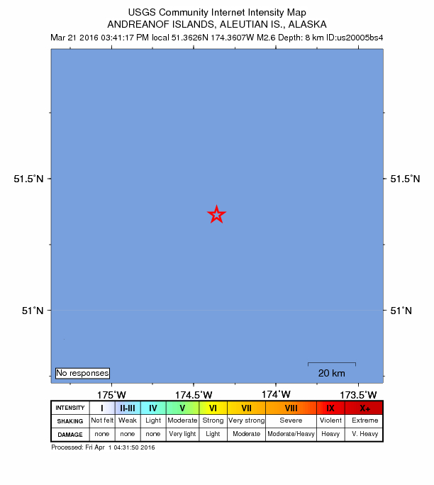 Did You Feel It? map: shaking reported by the public