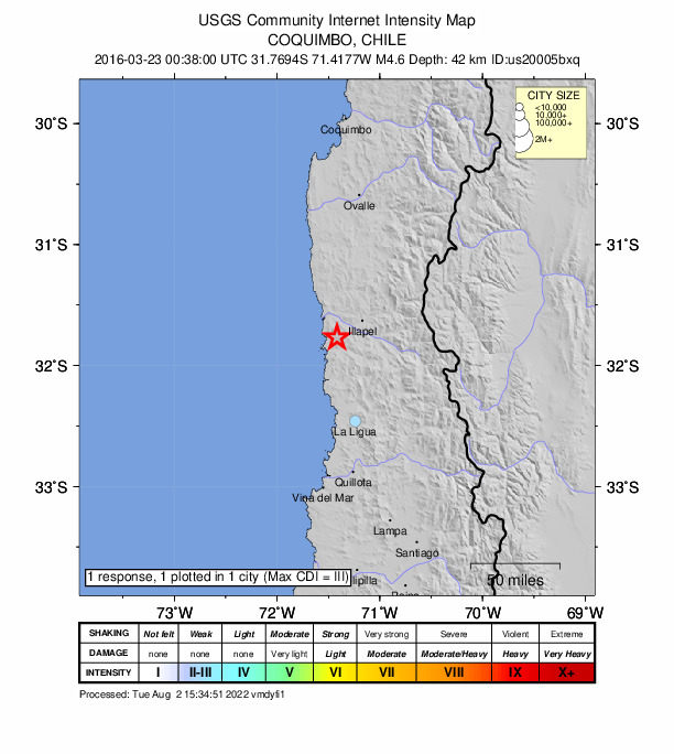 Did You Feel It? map: shaking reported by the public