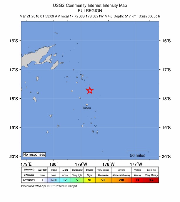 Did You Feel It? map: shaking reported by the public