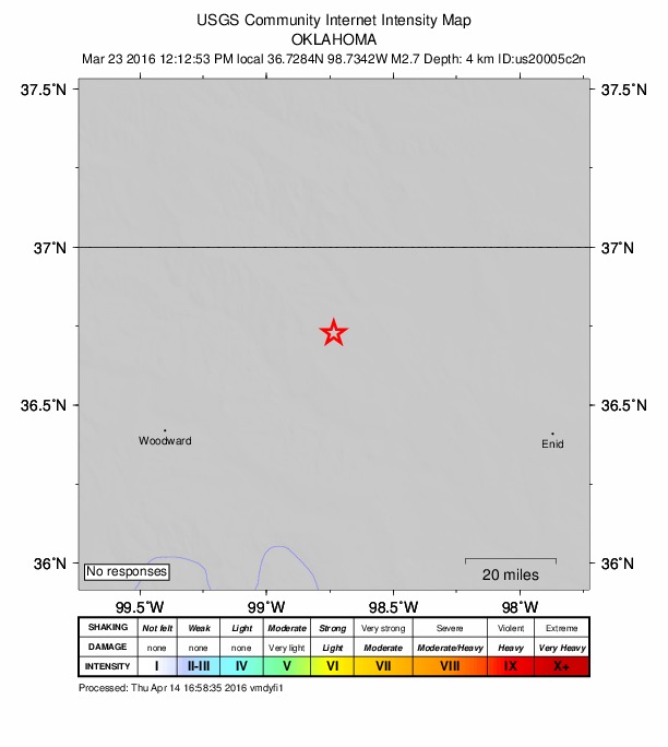 Did You Feel It? map: shaking reported by the public