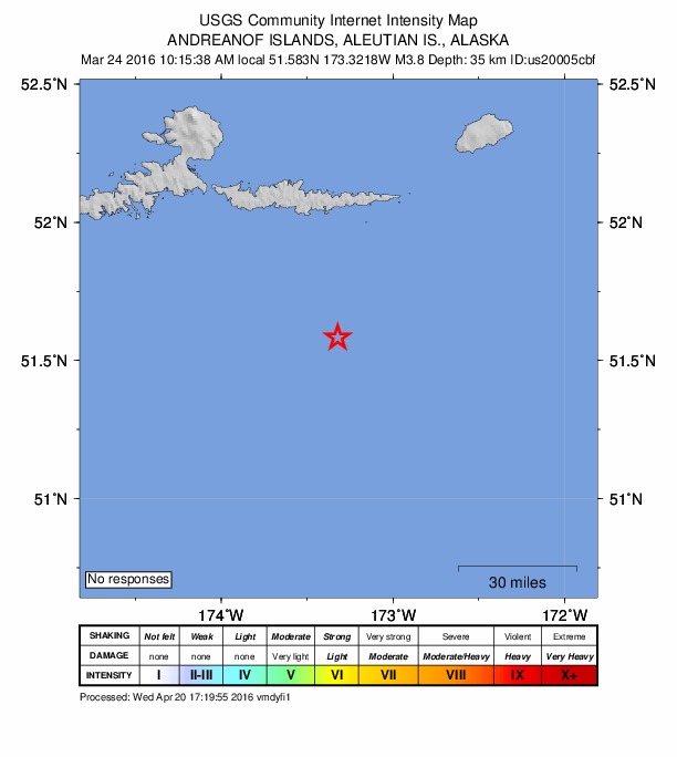 Did You Feel It? map: shaking reported by the public