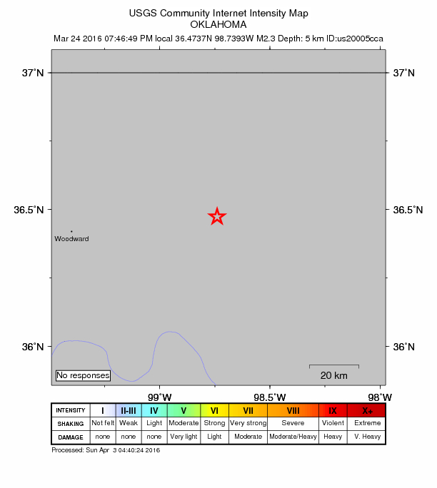 Did You Feel It? map: shaking reported by the public
