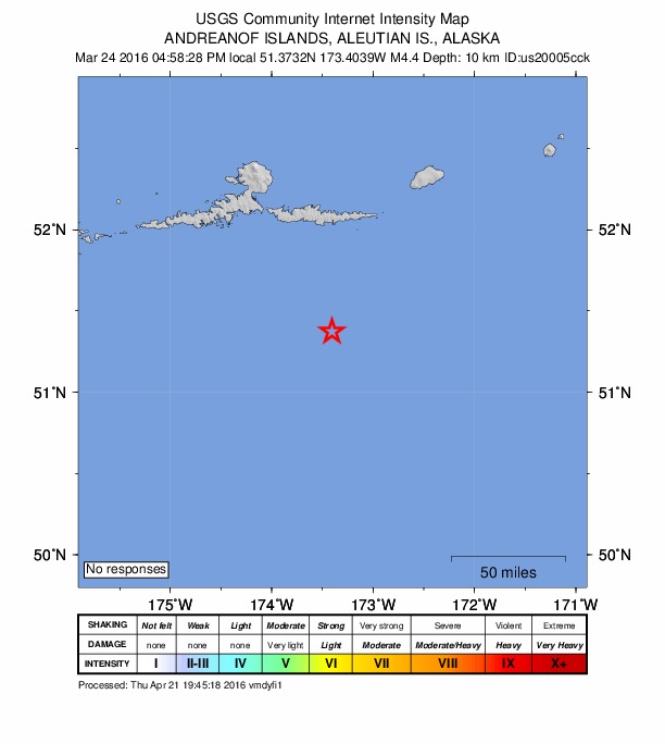 Did You Feel It? map: shaking reported by the public