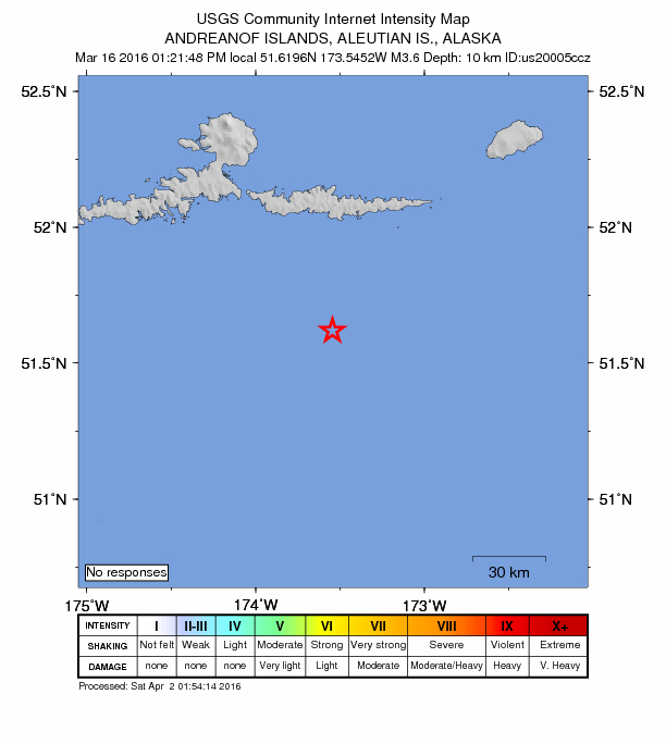Did You Feel It? map: shaking reported by the public