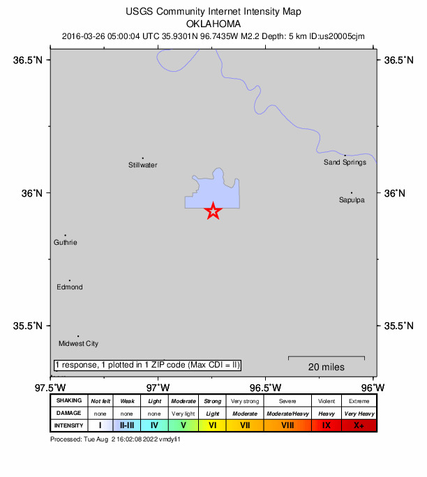 Did You Feel It? map: shaking reported by the public