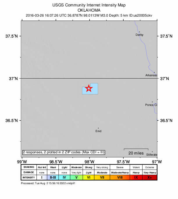Did You Feel It? map: shaking reported by the public