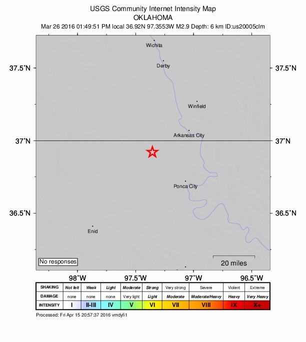 Did You Feel It? map: shaking reported by the public