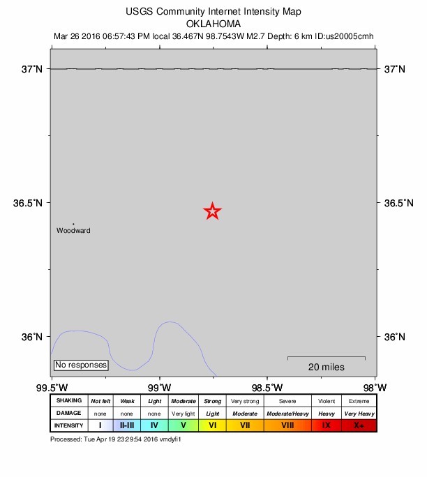 Did You Feel It? map: shaking reported by the public