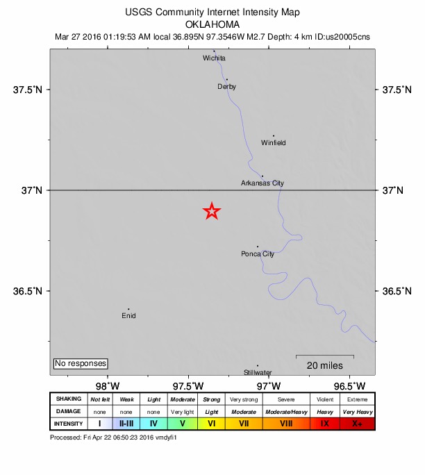 Did You Feel It? map: shaking reported by the public