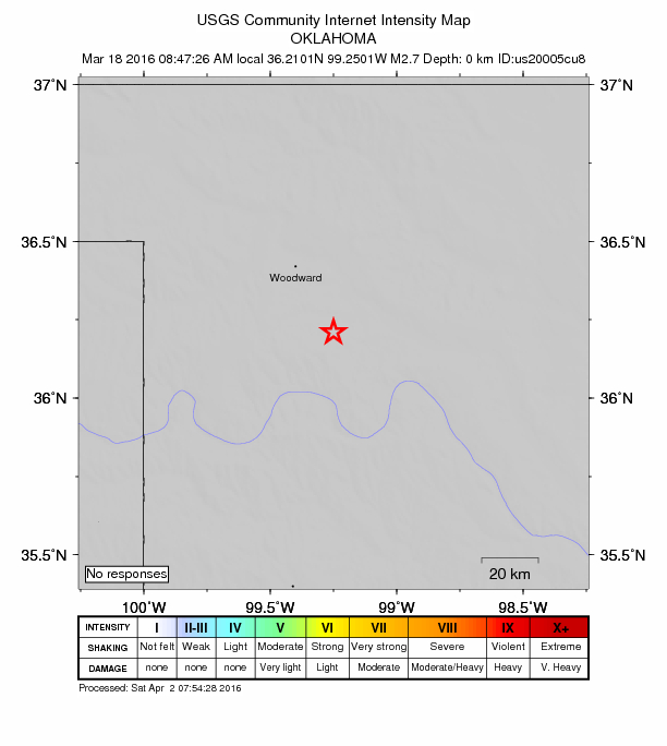 Did You Feel It? map: shaking reported by the public