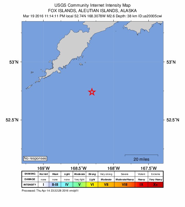 Did You Feel It? map: shaking reported by the public
