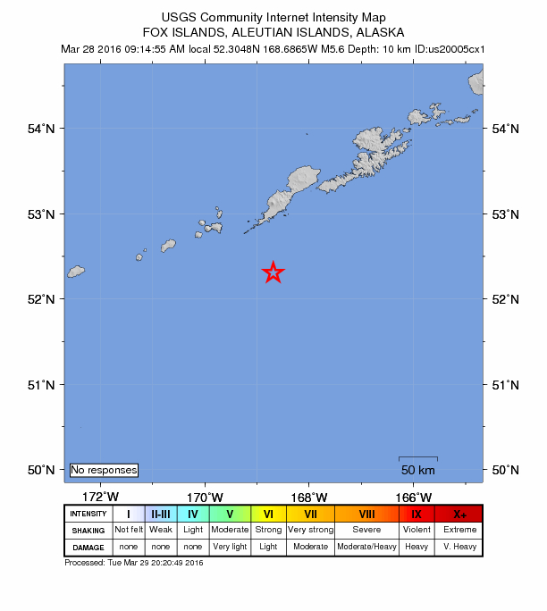 Did You Feel It? map: shaking reported by the public