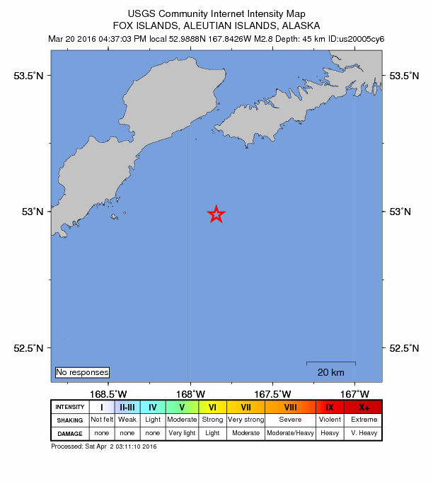 Did You Feel It? map: shaking reported by the public