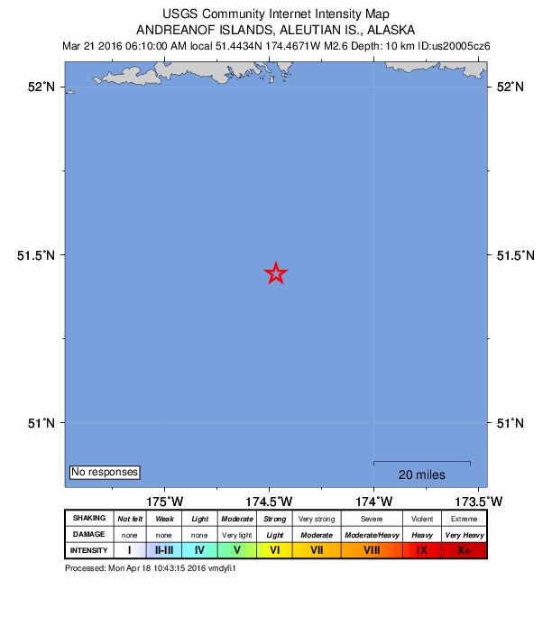 Did You Feel It? map: shaking reported by the public