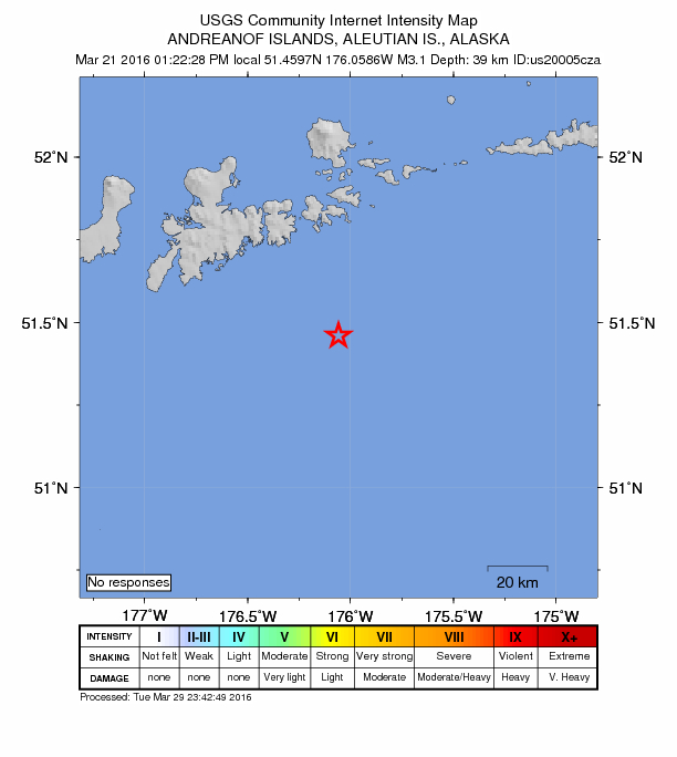 Did You Feel It? map: shaking reported by the public