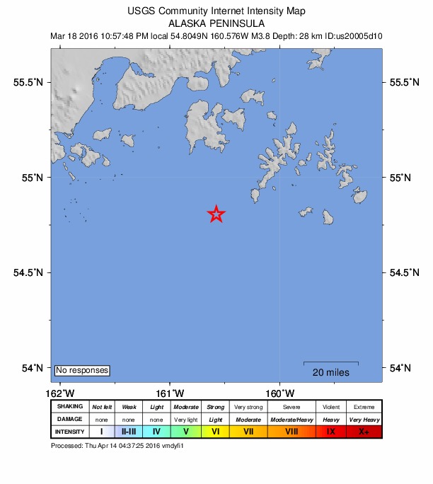 Did You Feel It? map: shaking reported by the public